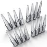 12x1.25mm Extended Spike Lug Nuts - Acorn Taper - 50 Caliber Racing - 16 Pack for 4 lug cars - Chrome