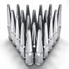12x1.25mm Extended Spike Lug Nuts - Acorn Taper - 50 Caliber Racing - 20 Pack for 5 lug cars - Chrome