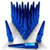 12x1.25mm Extended Spike Lug Nuts - Acorn Taper - 50 Caliber Racing - 24 Pack for 6 lug cars - Blue