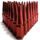 14x2.0 Extended Spike Lug Nuts - Acorn Taper - 50 Caliber Racing - Set of 32 For F250 8 Lug Trucks - Red