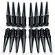 1/2 Inch Extended Spike Lug Nuts - Acorn Taper - 50 Caliber Racing - Pack of 16 For 4 Lug Vehicles - Black