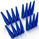 1/2 Inch Extended Spike Lug Nuts - Acorn Taper - 50 Caliber Racing - Pack of 16 For 4 Lug Vehicles - Blue