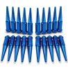 1/2 Inch Extended Spike Lug Nuts - Acorn Taper - 50 Caliber Racing - Pack of 20 For 5 Lug Vehicles - Blue