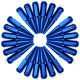 1/2 Inch Extended Spike Lug Nuts - Acorn Taper - 50 Caliber Racing - Pack of 24 For 6 Lug Vehicles - Blue