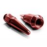 1/2 Inch Extended Spike Lug Nuts - Acorn Taper - 50 Caliber Racing - Red