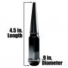 1/2 Inch Extended Spike Lug Nuts - Acorn Taper - 50 Caliber Racing - Black