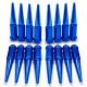 XP1000 Spike Lug Nuts - 50 Caliber Racing - Pack of  16 with Extended Socket Key - Blue