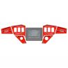 6 Pc CNC Billet Aluminum Dash panel - Polaris 1st Gen 4.3" GPS equipped RZR XP 1000, S 900 Turbo Havasu Red 