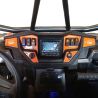 6 Pc CNC Billet Aluminum Dash panel - Polaris 1st Gen 4.3" GPS equipped RZR XP 1000, S 900 Turbo Orange Madness 