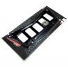 50 Caliber Racing Billet Aluminum 5 Switch Hole Dash Panel - Adds 3 Rocker Switch Mounting Locations - Black Powdercoat