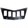 50 Caliber Racing Billet Aluminum 5 Switch Hole Dash Panel - Adds 3 Rocker Switch Mounting Locations - Stealth Black