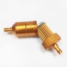 Universal 1/4" Fuel Filter Aluminum 2 Piece Body with Replaceable filter - Gold