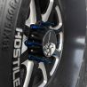 1/2 Inch Extended Spike Lug Nuts - Acorn Taper - 50 Caliber Racing - Blue Spikes Installed