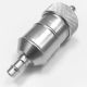 Universal 1/4" Fuel Filter Aluminum 2 Piece Body with Replaceable filter - Silver 