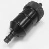 Universal 1/4" Fuel Filter Aluminum 2 Piece Body with Replaceable filter - Black 