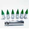 Tapered Splined Lug Nuts Chrome with Removable Spike - 12 x 1.25mm Thread Pitch