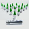 Tapered Splined Lug Nuts Chrome with Removable Spike - 10 x 1.25mm Thread Pitch