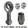 5/8 Rod End Heim Joint Kit for 1.25 OD Tubing - Single Joint with High Misalignment Spacers