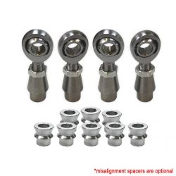 1/2" Sway Bar Link Rod End Kit - Shown with Optional Misalignment Spacers