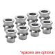 3/4" Sway Bar Link Rod End Kit - High Offset Misalignment Spacers made from Zinc plated Chromoly Steel