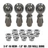 3/4-16 Sway Bar Link Rod End Kit - 1.5" OD .120 Wall Round Tubing - WITH Spacers 