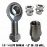  Left Thread 7/8-14 x 7/8 bore Chromoly Heim - 1.5" OD .120 Wall - WITH Spacers