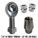 Right Thread 7/8-14 x 7/8 bore Chromoly Heim - 1.5" OD .120 Wall - WITH Spacers