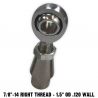 Right Thread 7/8-14 x 7/8 bore Chromoly Heim - 1.5" OD .120 Wall - NO Spacers