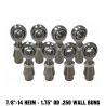  4 Link Rod End Kit - 7/8" Chromoly Heim - 1.75" OD .250 Wall Bung - NO Spacers