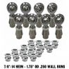 4 Link Rod End Kit - 7/8" Chromoly Heim - 1.75" OD .250 Wall Bung - WITH Spacers