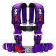 50 Caliber Racing Universal 4 Point Safety Harness with 3" Wide Straps Purple Color