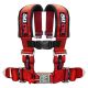 50 Caliber Racing Universal 4 Point Safety Harness with 3" Wide Straps Red Color	