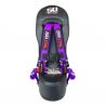 50 Caliber Racing Rear Bump Seat with 2" Safety Harness for Kawasaki Teryx 4 Seater - Purple Harness 