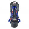 50 Caliber Racing Rear Bump Seat with 2" Safety Harness for Kawasaki Teryx 4 Seater - Blue Harness 