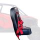 RZR PRO XP Bump Seat with Racing Latch Style Harness - Red Straps 