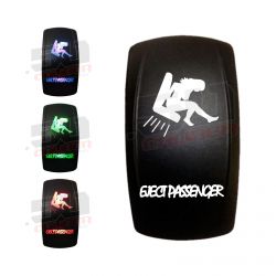 Waterproof On/Off Rocker Switch Sexy Design "Eject Passenger"  with Blue, Red, Green or Orange LED Illumination