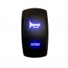 "Horn" Momentary/Off Rocker Switch Laser Etched Design Waterproof with RED LED Illumination