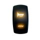 "Horn" Momentary/Off Rocker Switch Laser Etched Design Waterproof with Green LED Illumination