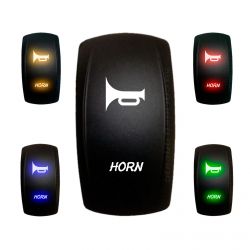 "Horn" Momentary/Off Rocker Switch with Blue