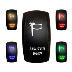 "Lighted Whip" On/Off Rocker Switch with Red