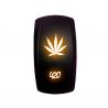 "420 Leaf" On/Off Rocker Switch Laser Etched Design Waterproof with Green LED Illumination