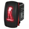 Waterproof On/Off Rocker Switch Sexy Design "Whip Light" with Red LED Illumination 