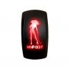 Waterproof On/Off Rocker Switch Sexy Design "Whip Light" with Red LED Illumination 