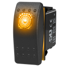 Orange | 50 Caliber Racing Momentary / OFF Waterproof Rocker Switch with Orange LED Backlight