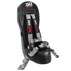 Ghost Gray | RZR XP900 Bump Seat with Automotive Style Buckle Harness - Silver Straps