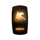 Orange | “Eject A Ho” sexy silhouette orange LED rocker switch – waterproof on/off switch for utv dash panels, 12v Eject A Ho, and off-ro