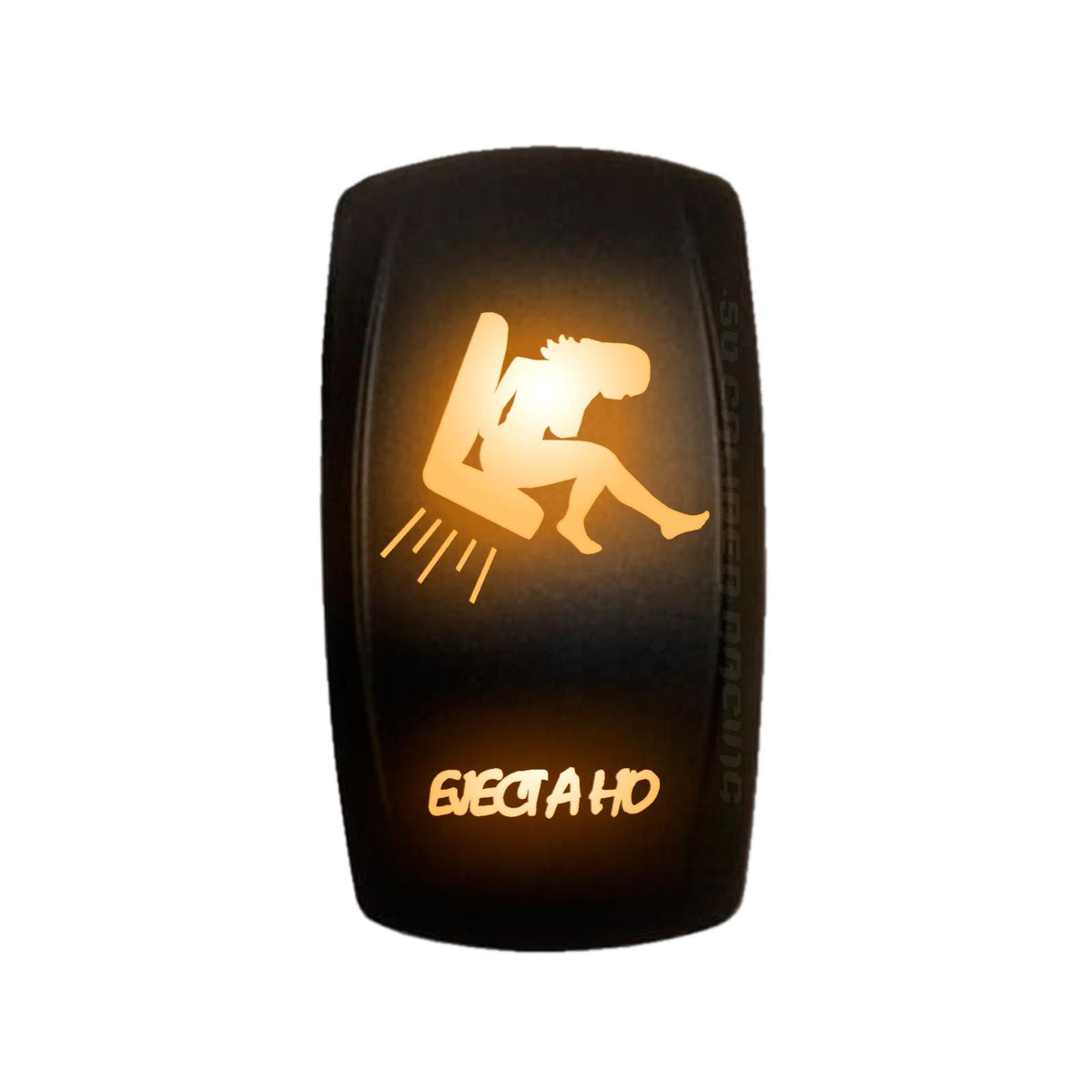 Orange | “Eject A Ho” sexy silhouette orange LED rocker switch – waterproof on/off switch for utv dash panels, 12v Eject A Ho, and off-ro