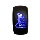 Blue | "This Switch Turns Something On" Strongman On/Off Rocker Switch Waterproof
