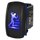 Blue | "This Switch Turns Something On" Strongman On/Off Rocker Switch Waterproof