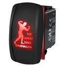 Red | "This Switch Turns Something On" Strongman On/Off Rocker Switch Waterproof